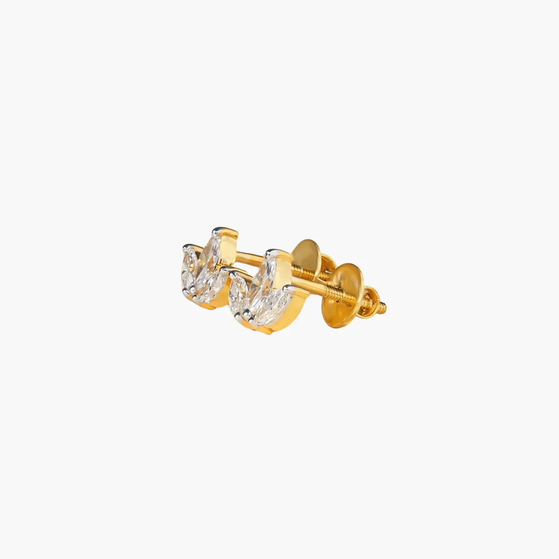 Triflora Petal Studs: A Floral Fantasy in Lab Diamonds