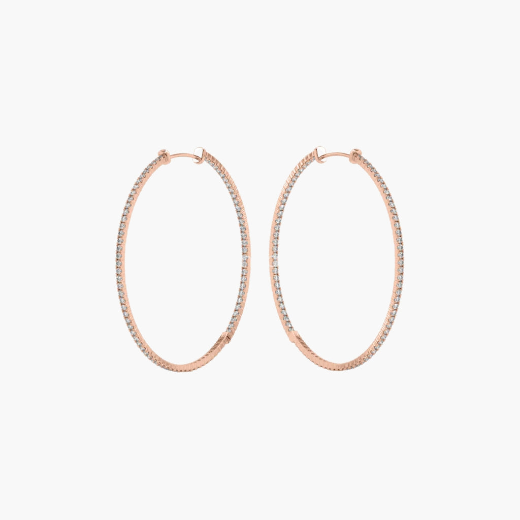 Classic Hoop Diamond Earrings