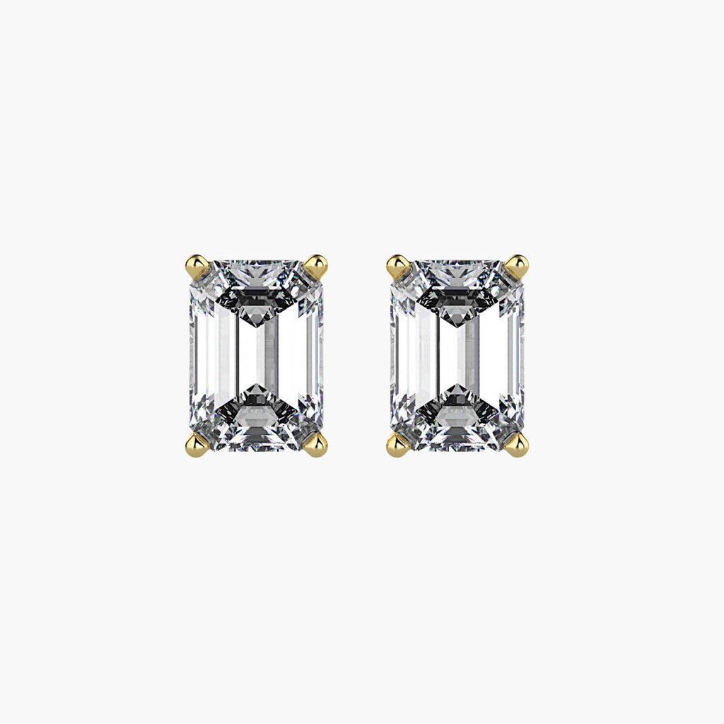 Verdant Emerald Solitaire Studs