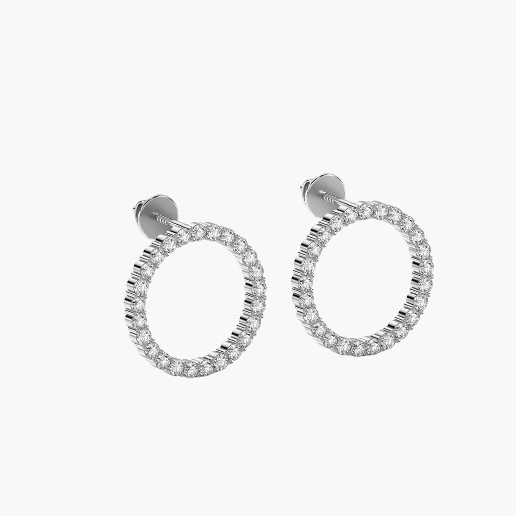 Orbit Hoop Diamond Earrings