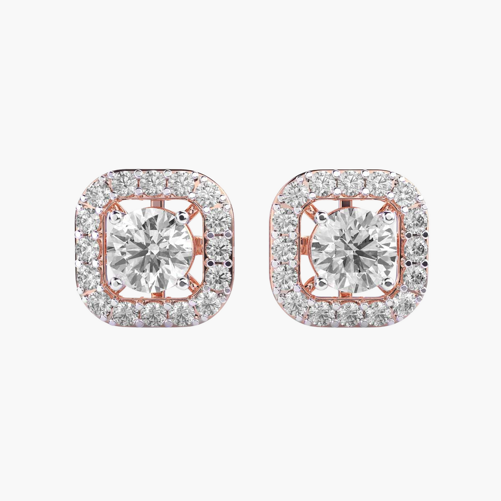 Cushion Glow Solitaire Studs