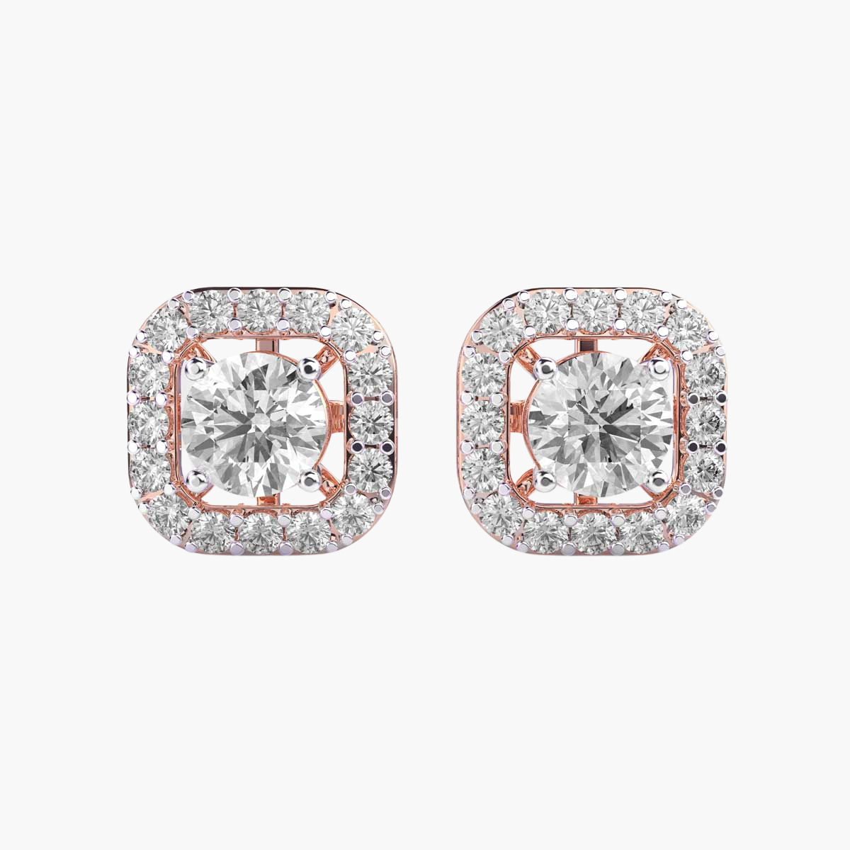 Cushion Glow Solitaire Studs