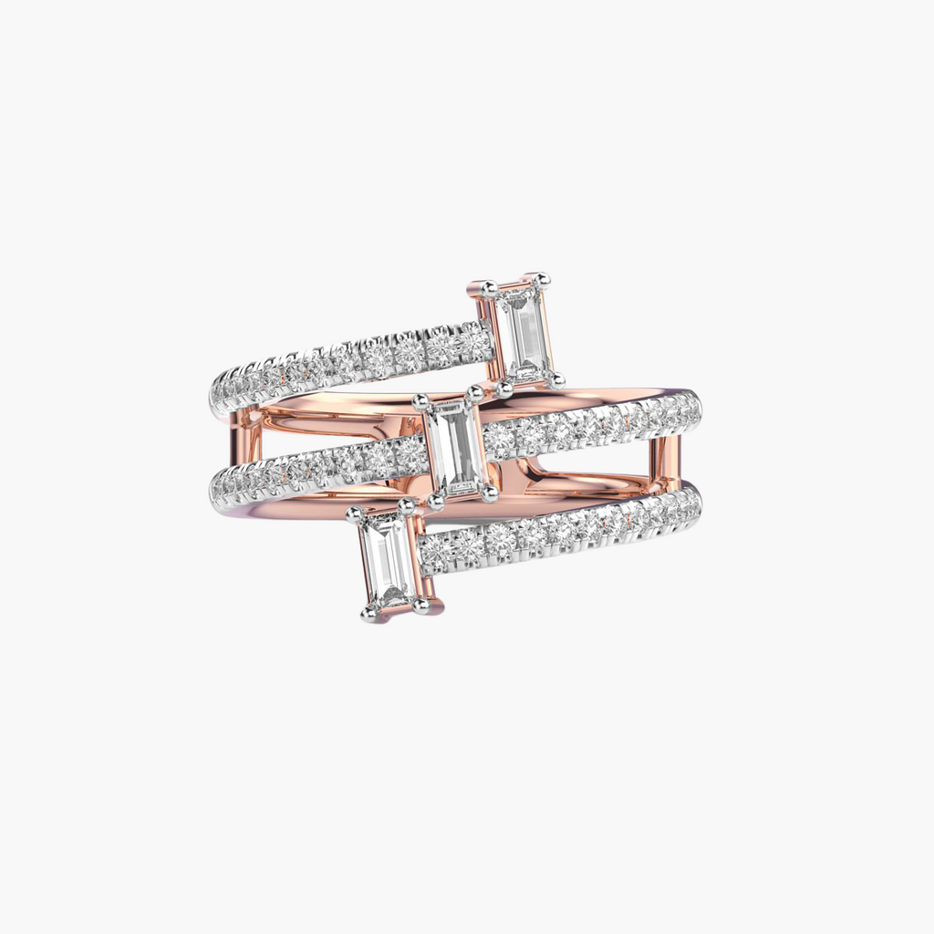 Galaxy Baguette Cocktail Ring