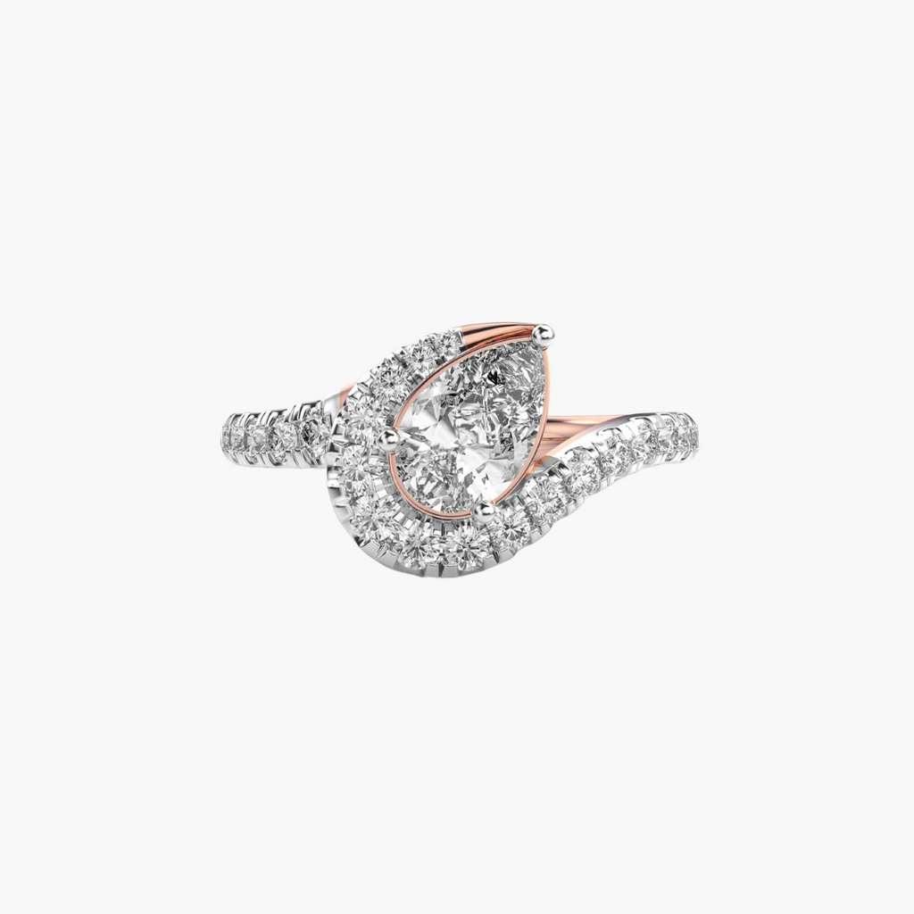 Sunlit Pear 1 ct Solitaire Ring
