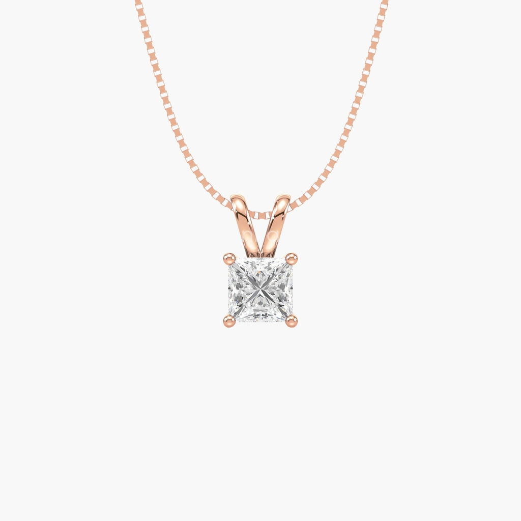 Crowned Princess Solitaire Pendant