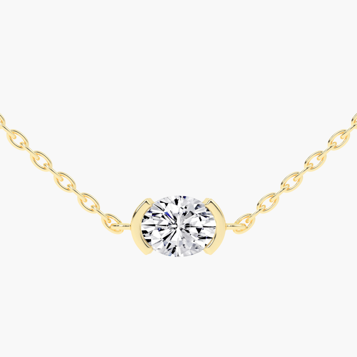 Everline Oval Solitaire Pendant