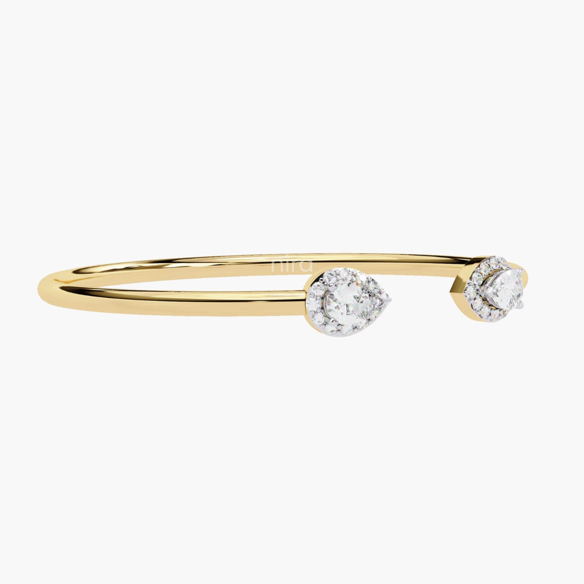 Twin Spark Solitaire Diamond Bangle