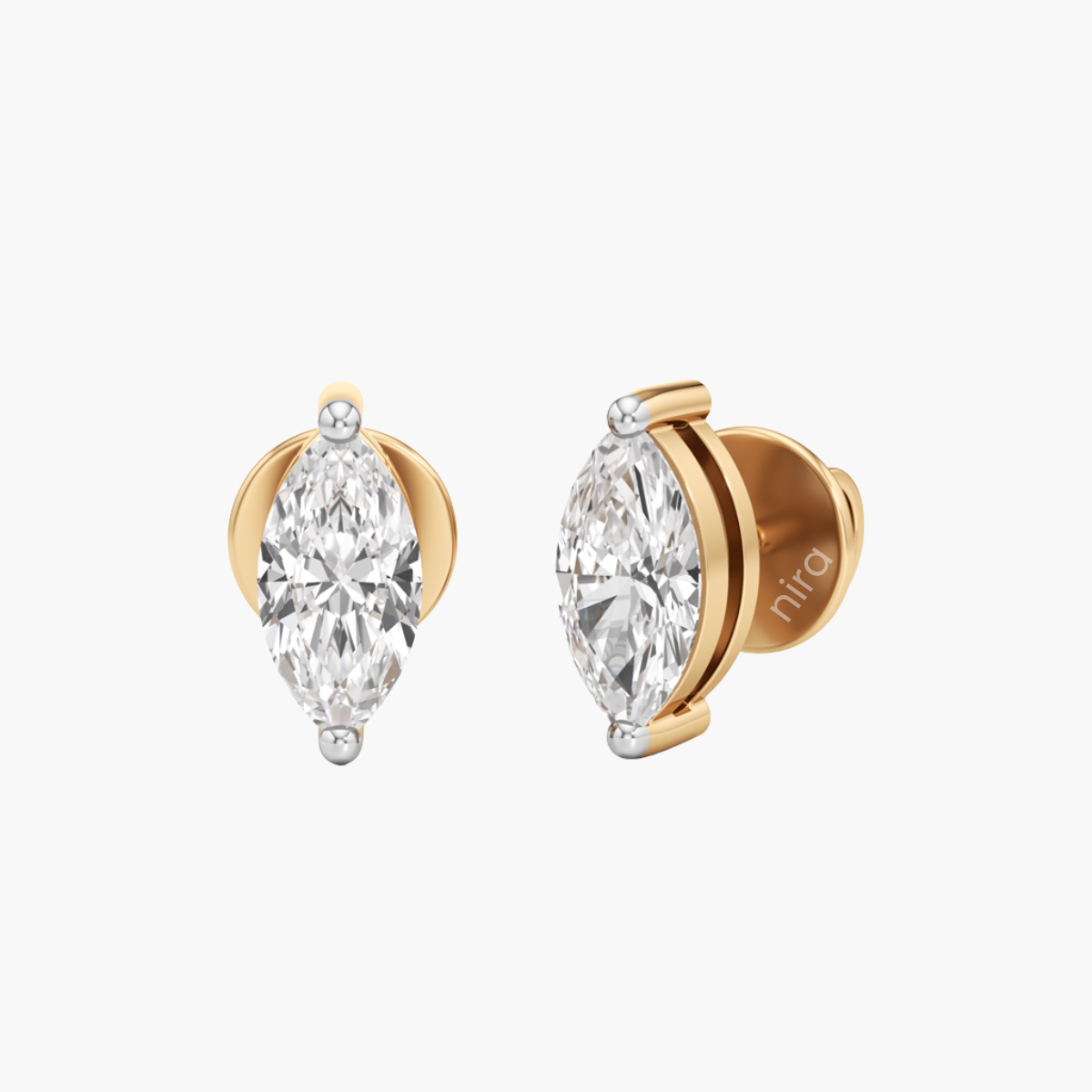 Marquise Flair Solitaire Studs