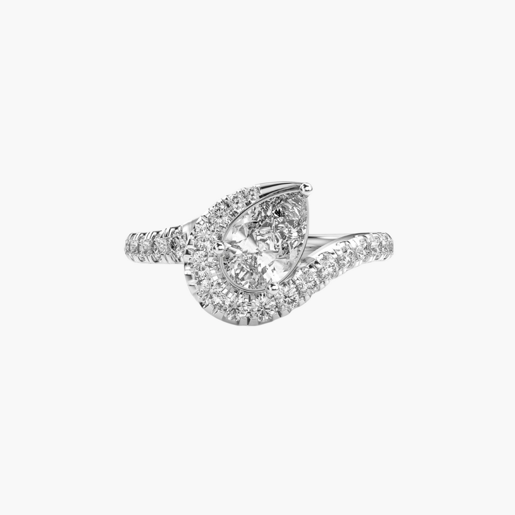 Sunlit Pear 1 ct Solitaire Ring