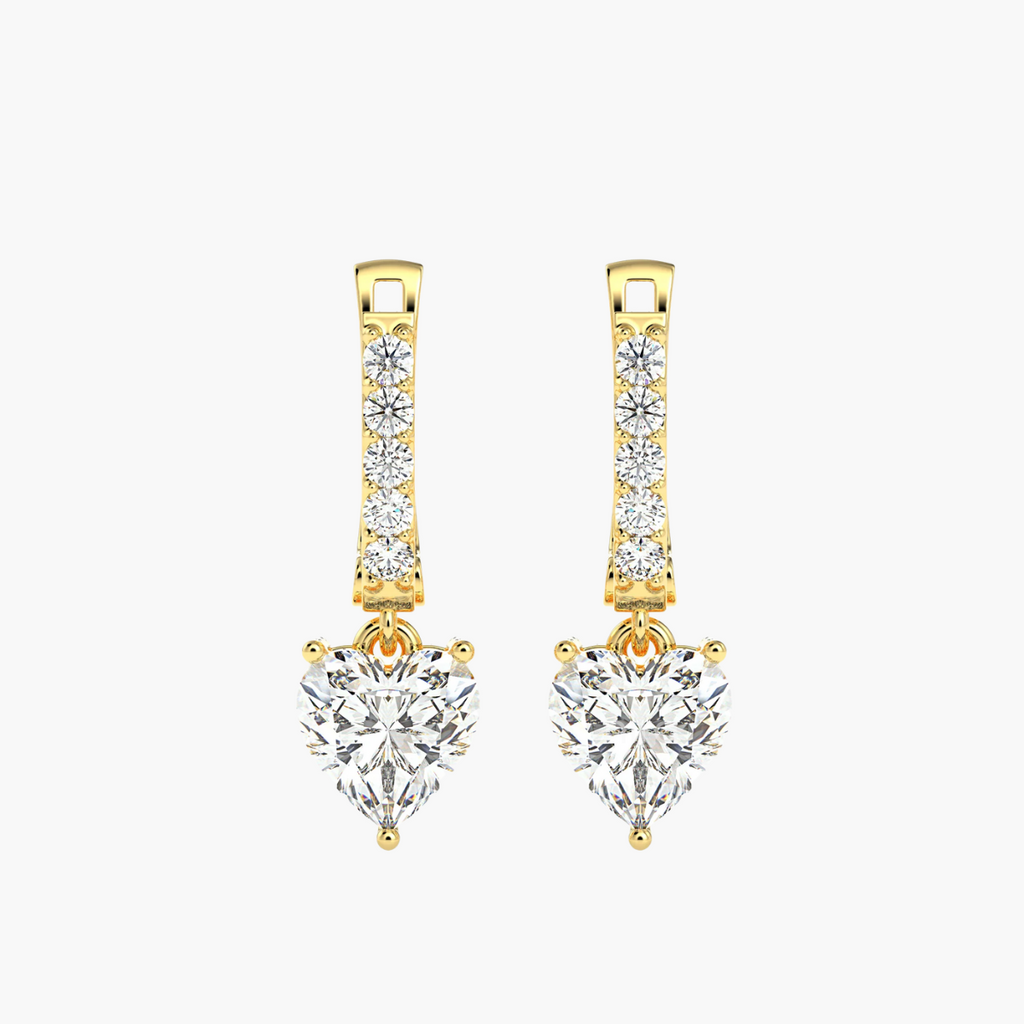 Heart fall Drop Diamond Earrings