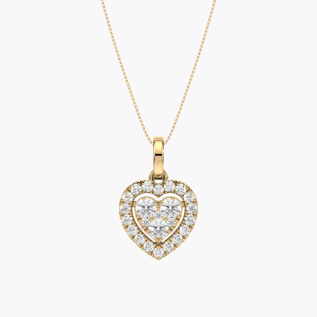 Heart Bloom Cluster Pendant