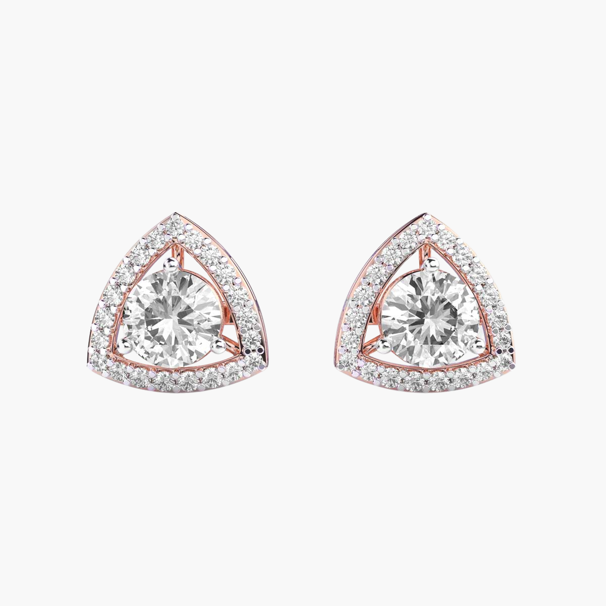 Prism Halo Solitaire Studs