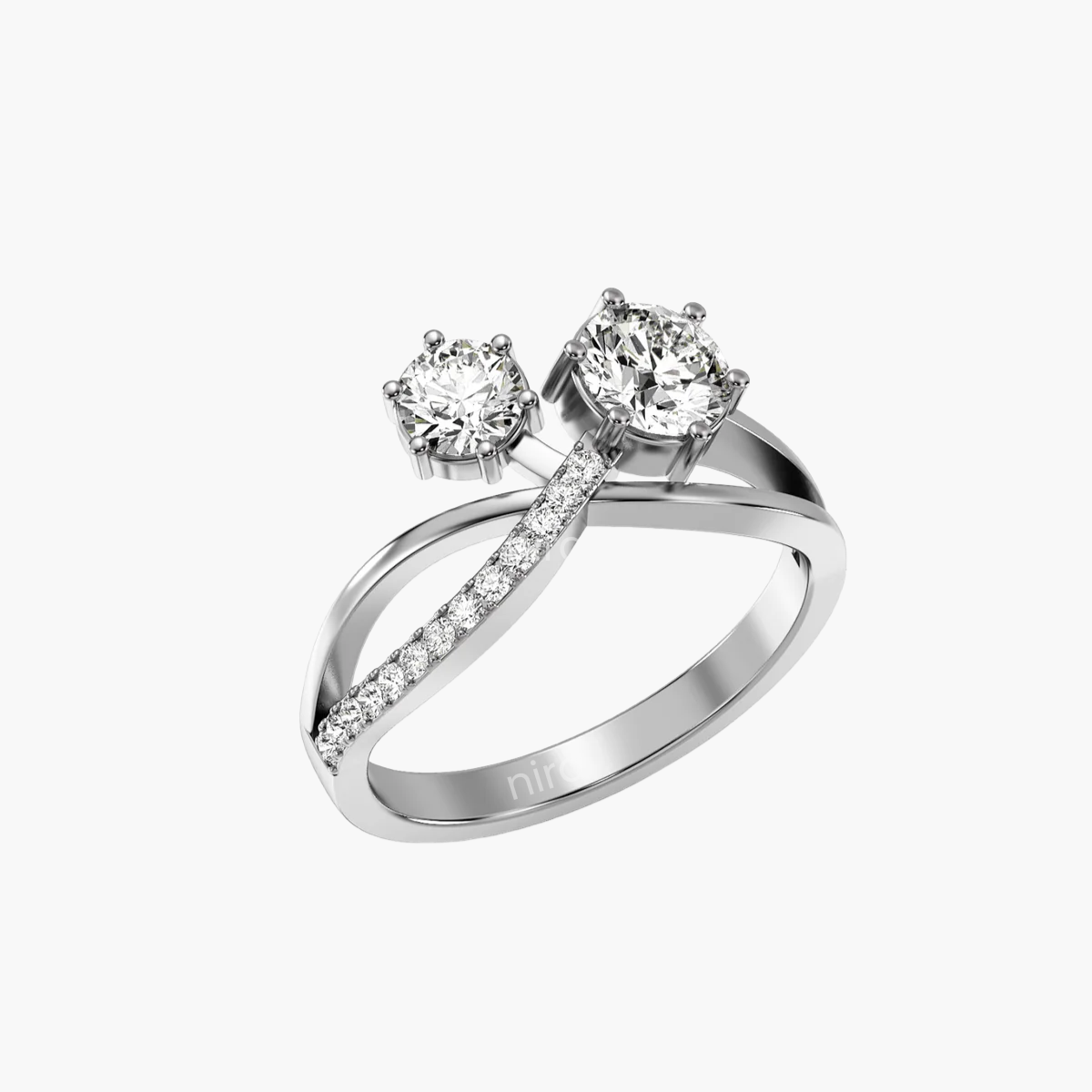 Twin Spark 1 ct Toi et Moi Ring