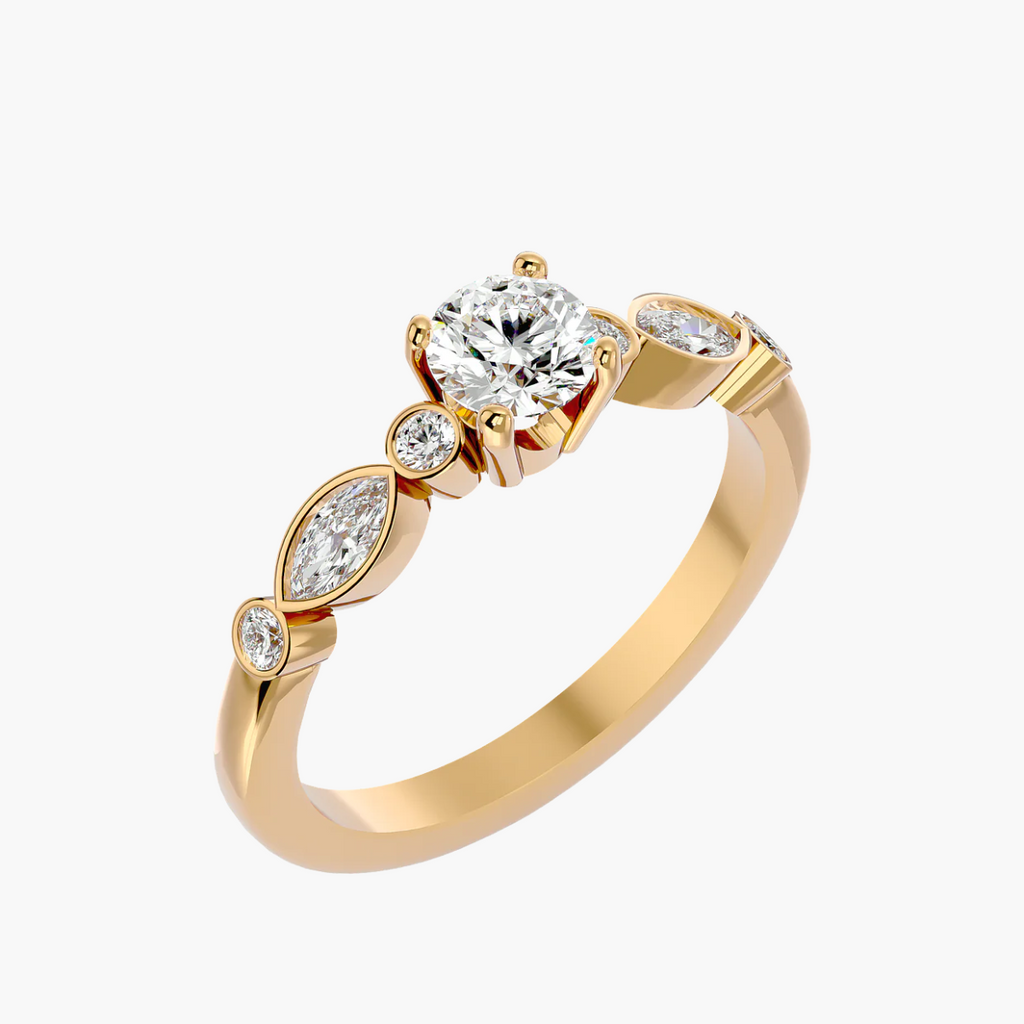 Fusion Marquise Cluster 0.92 ct Ring