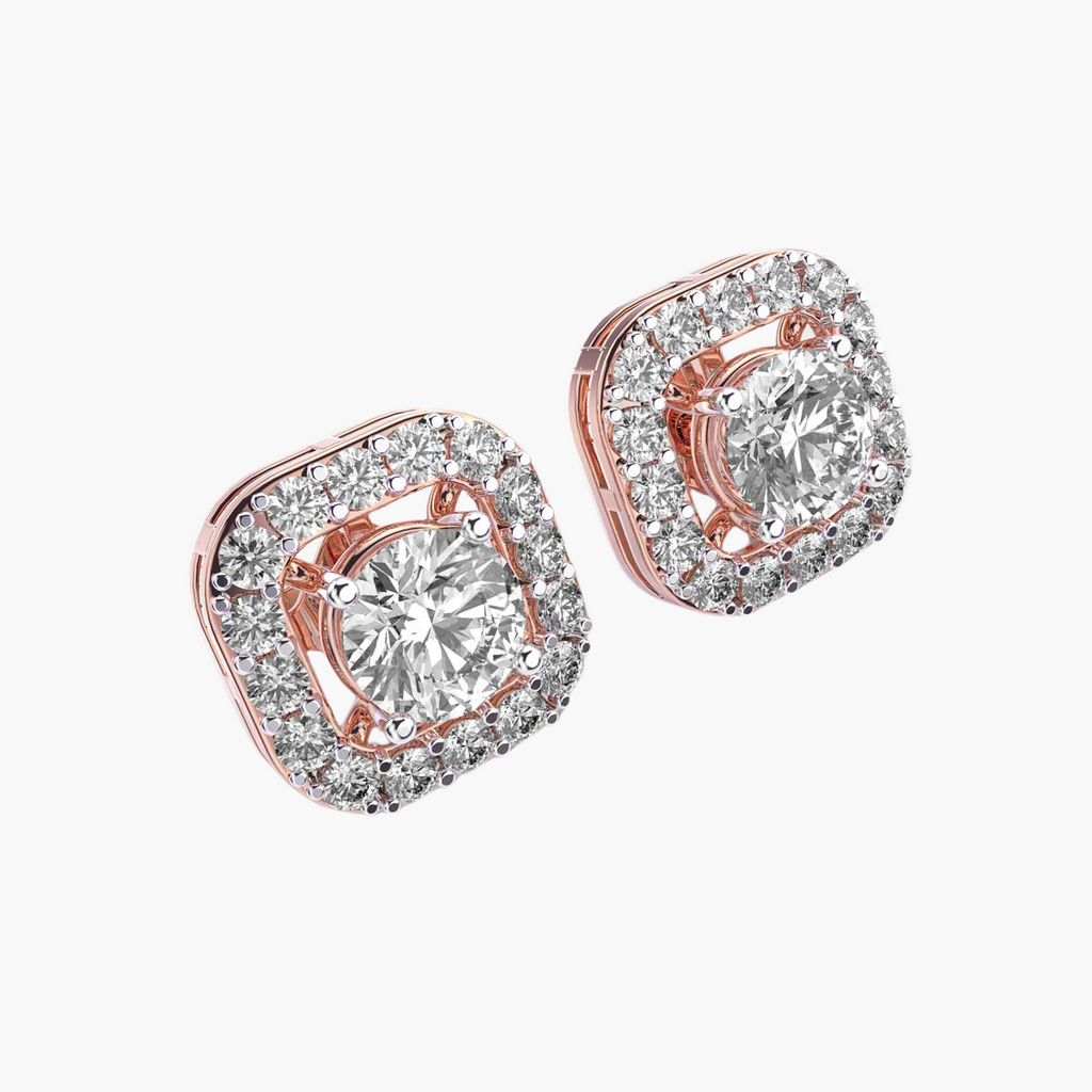 Cushion Glow Solitaire Studs