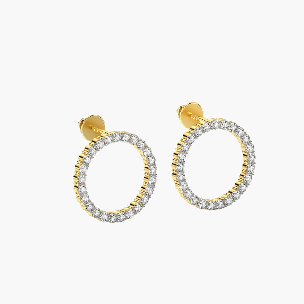 Orbit Hoop Diamond Earrings
