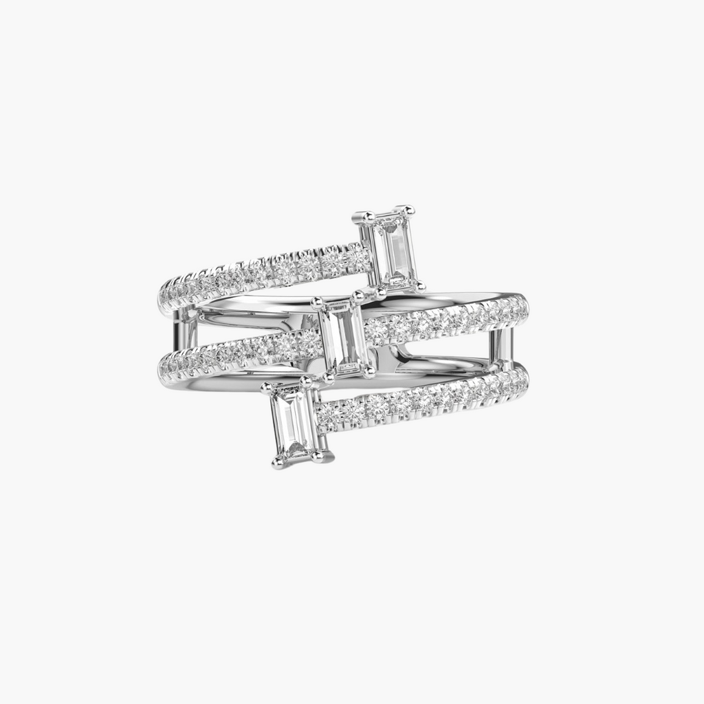 Galaxy Baguette Cocktail Ring