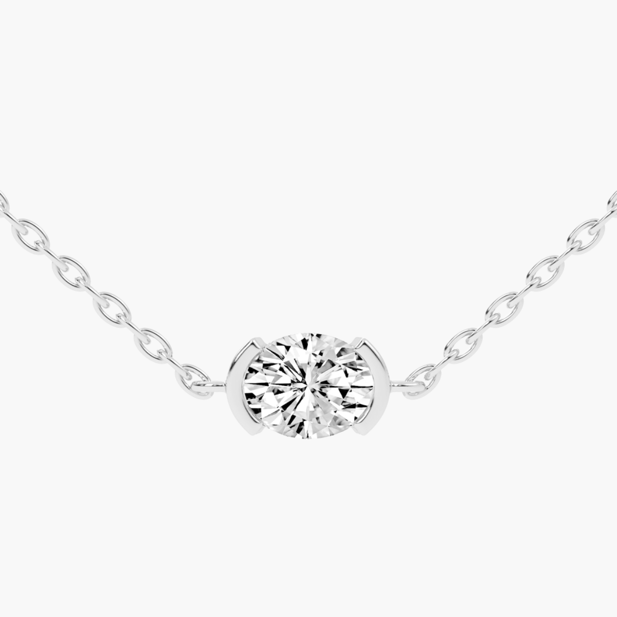 Everline Oval Solitaire Pendant