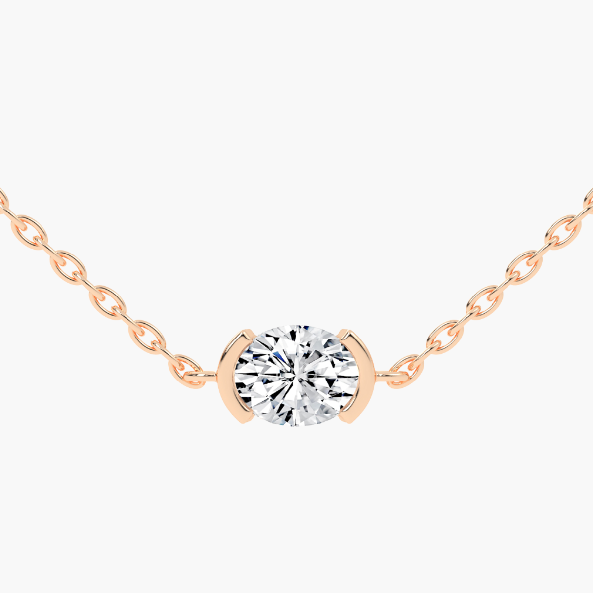 Everline Oval Solitaire Pendant