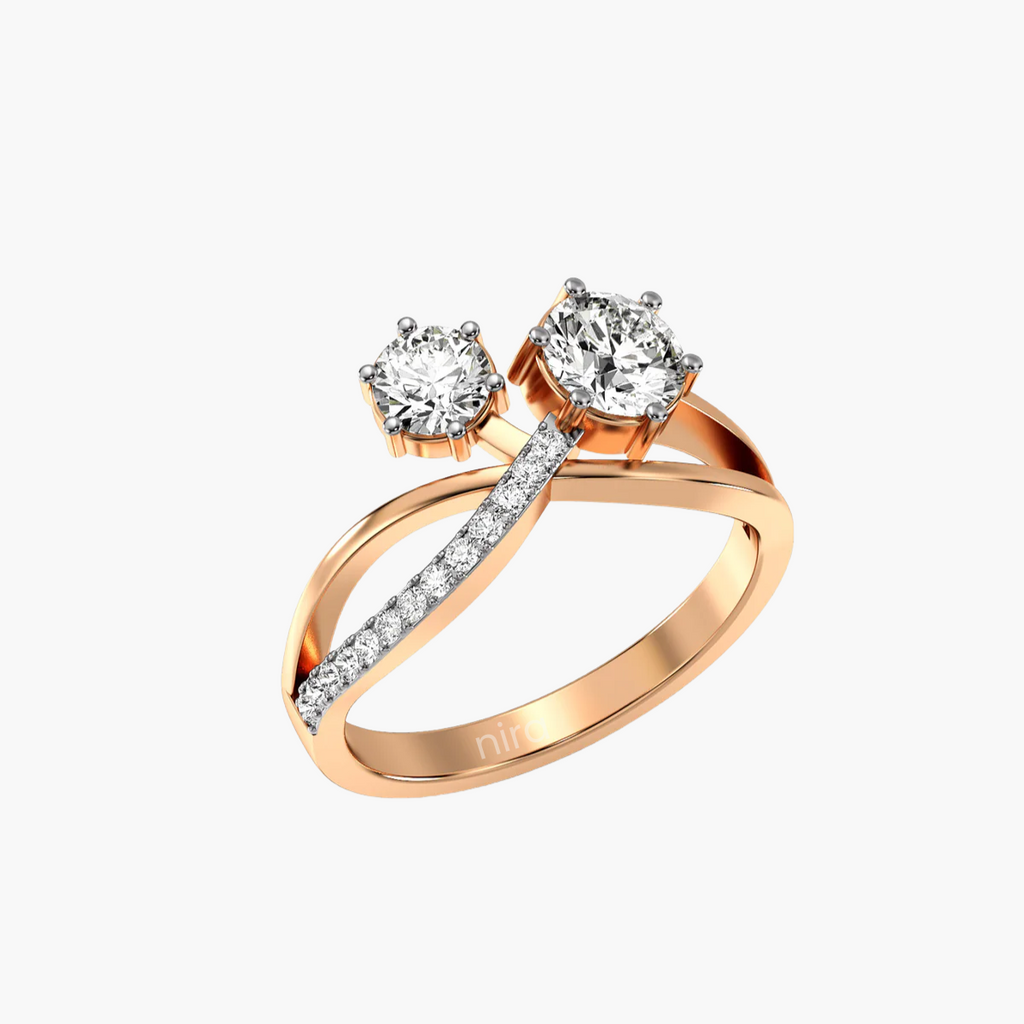 Twin Spark 1 ct Toi et Moi Ring