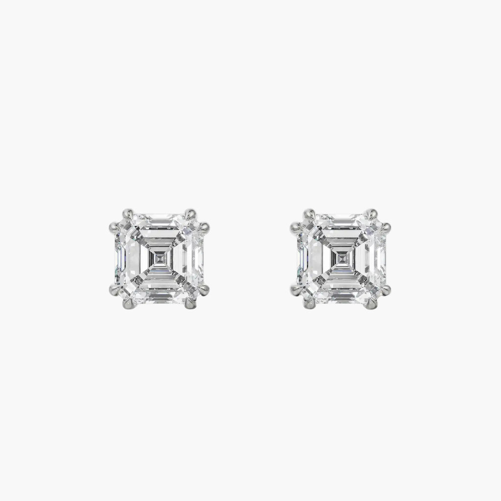 Metro Asscher Solitaire Studs