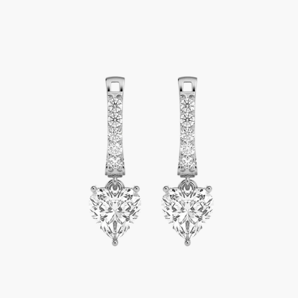 Heart fall Drop Diamond Earrings