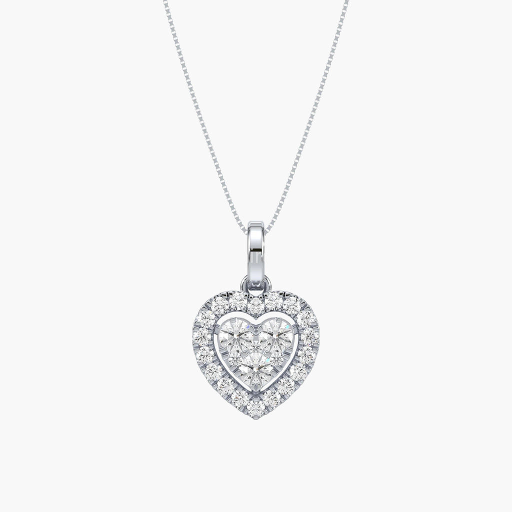 Heart Bloom Cluster Pendant