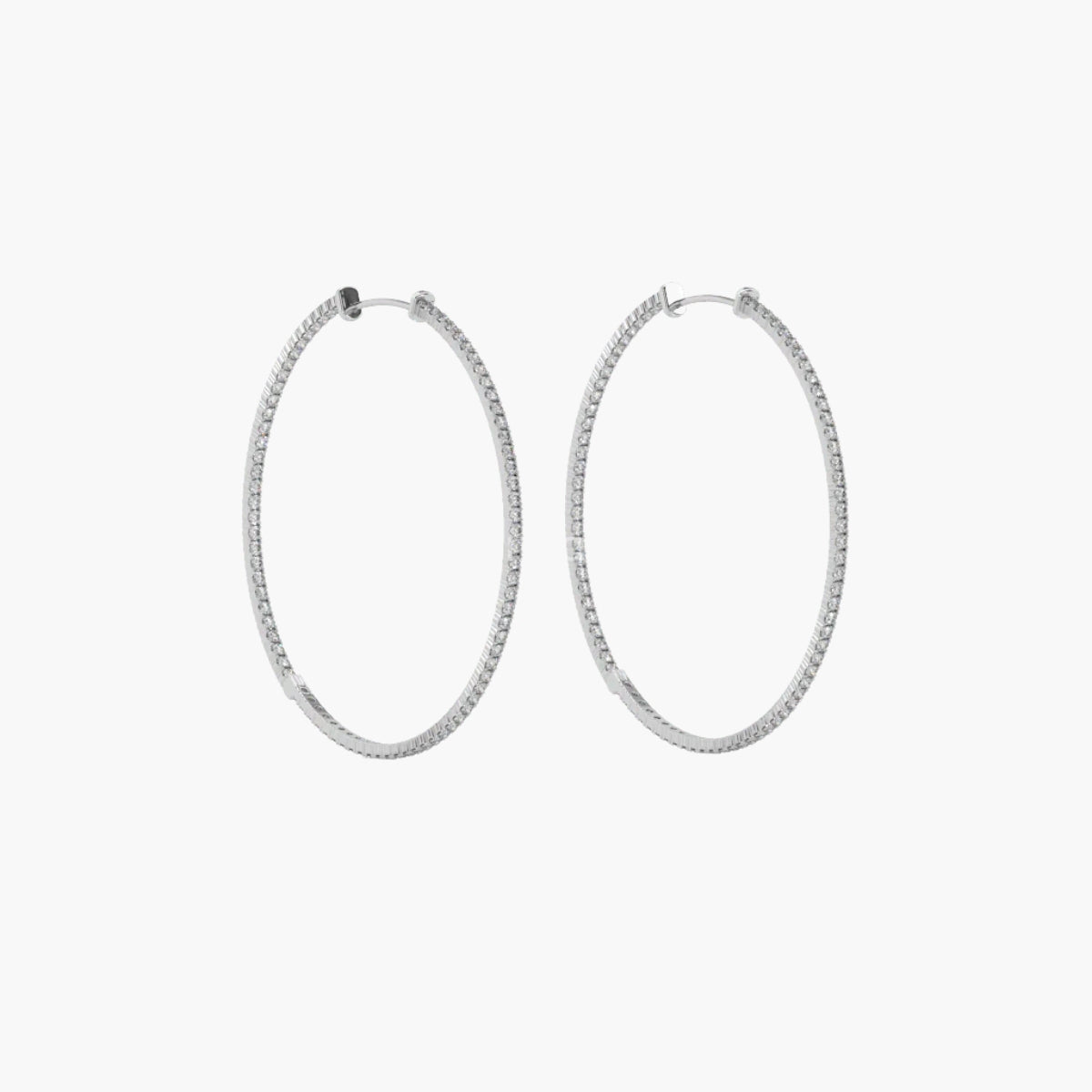 Classic Hoop Diamond Earrings