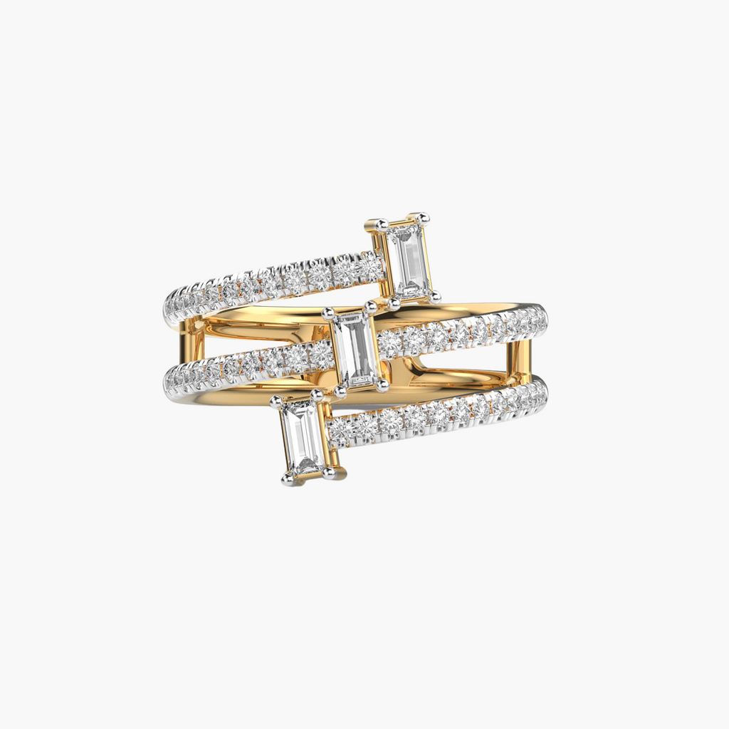 Galaxy Baguette Cocktail Ring