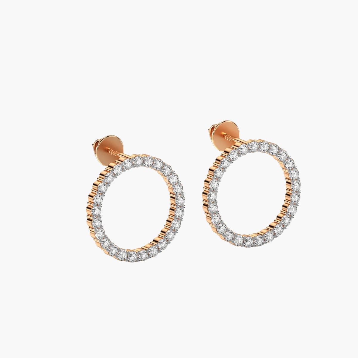 Orbit Hoop Diamond Earrings