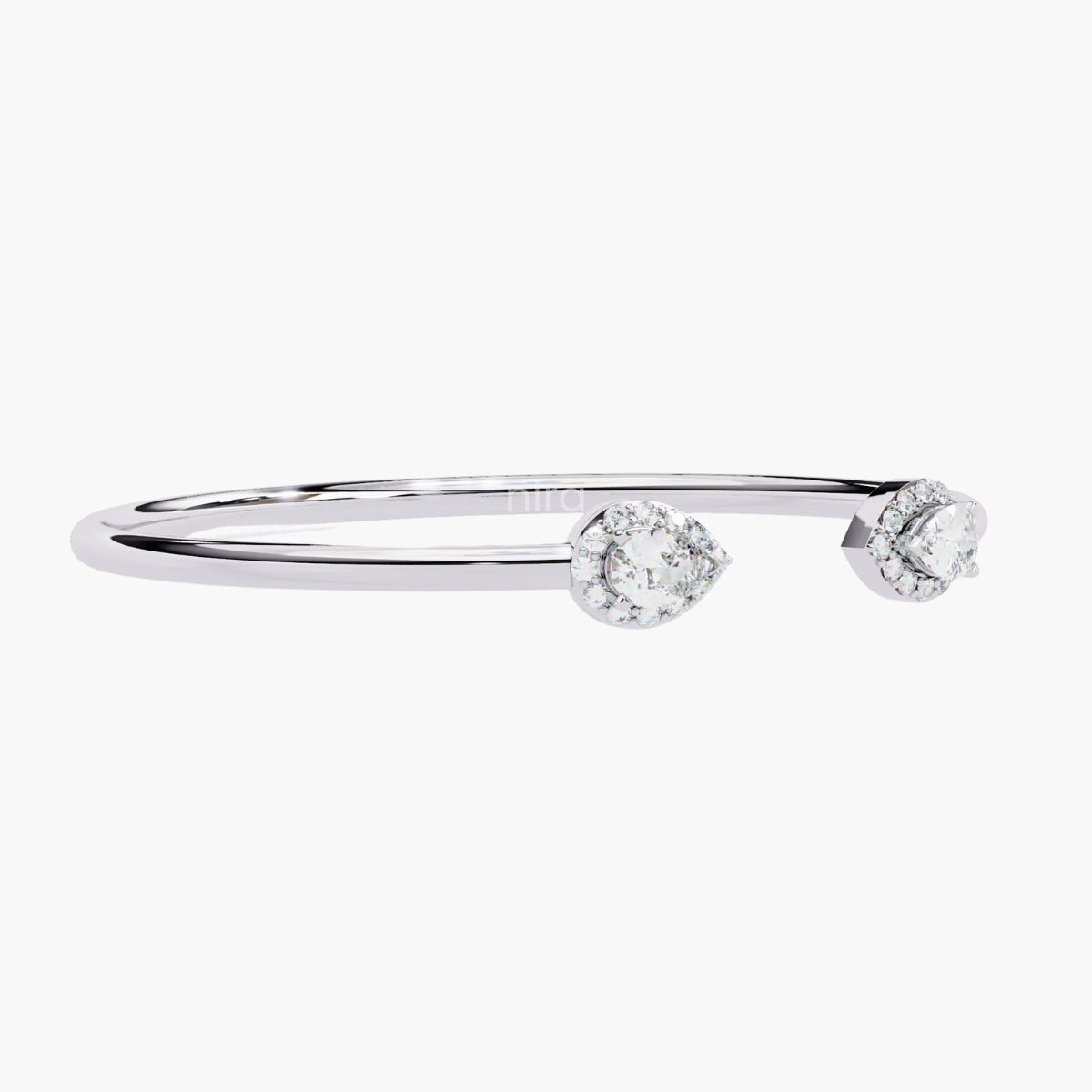 Twin Spark Solitaire Diamond Bangle