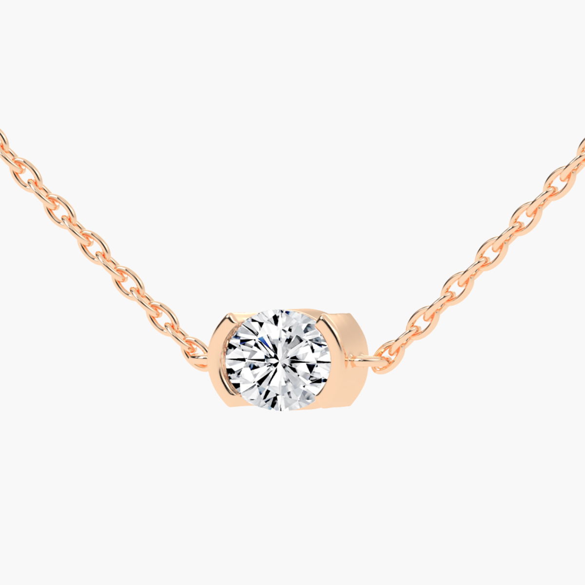 Everline Oval Solitaire Pendant