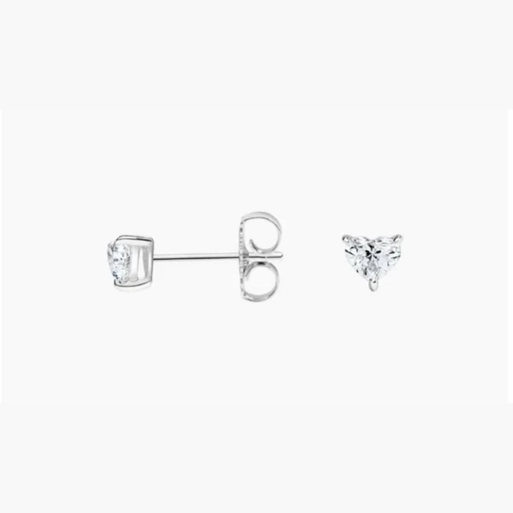 Amour Heart Solitaire Studs