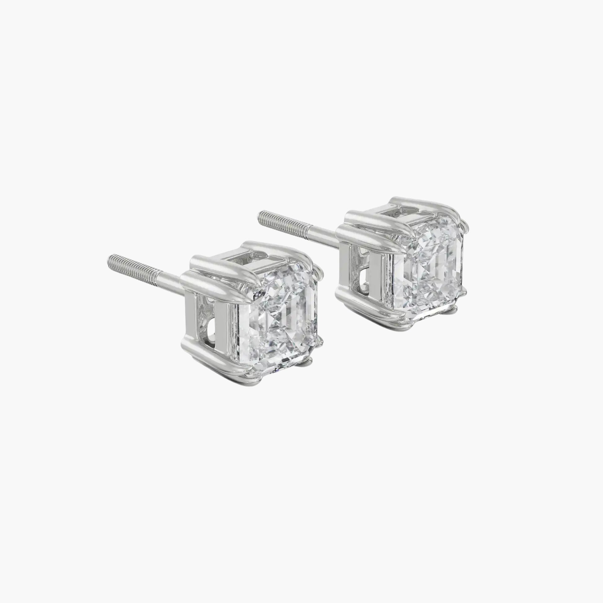 Metro Asscher Solitaire Studs