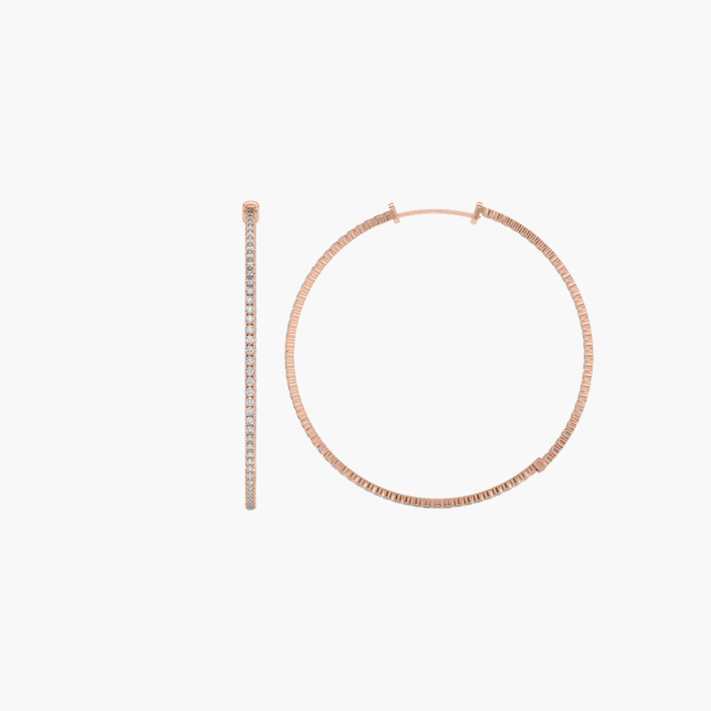 Classic Hoop Diamond Earrings