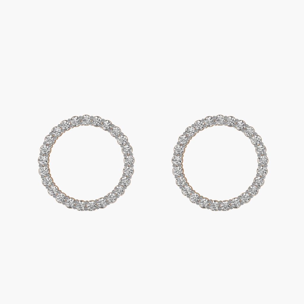 Orbit Hoop Diamond Earrings