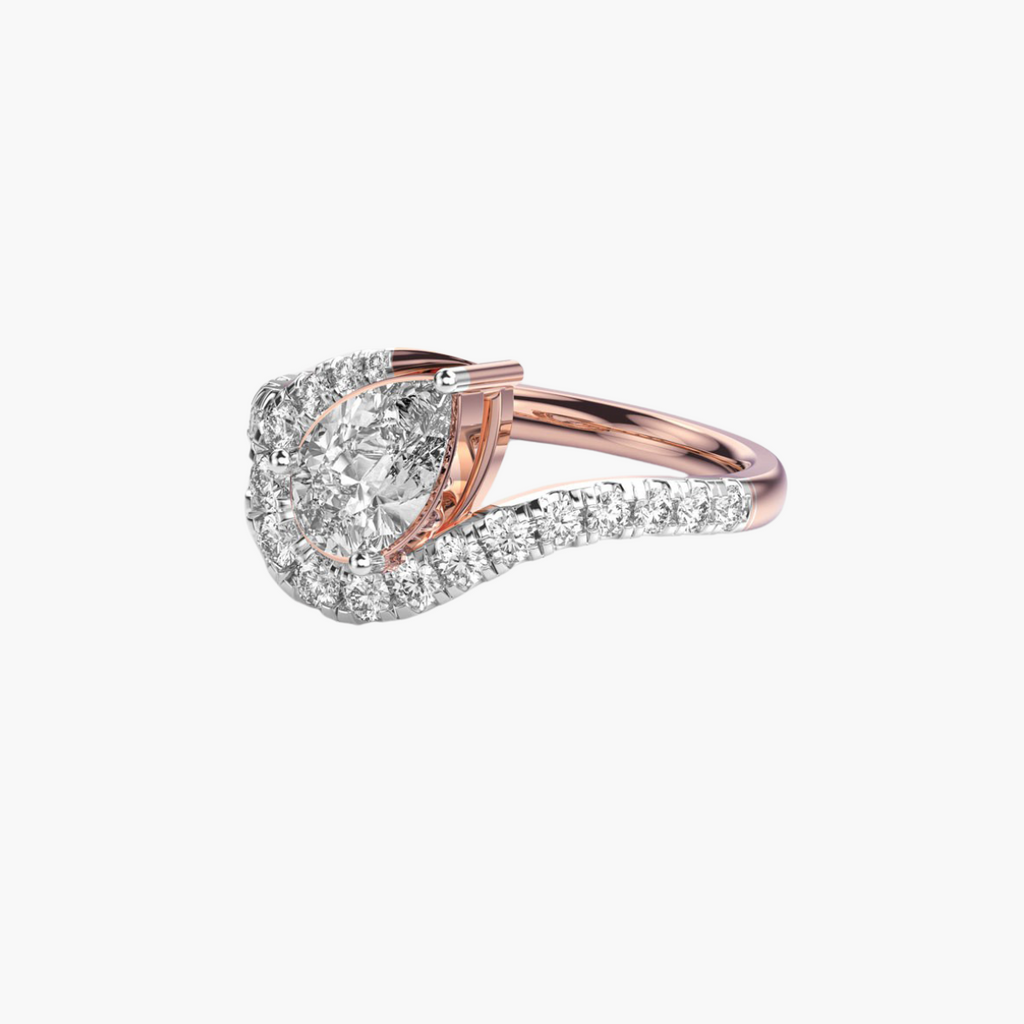 Sunlit Pear 1 ct Solitaire Ring