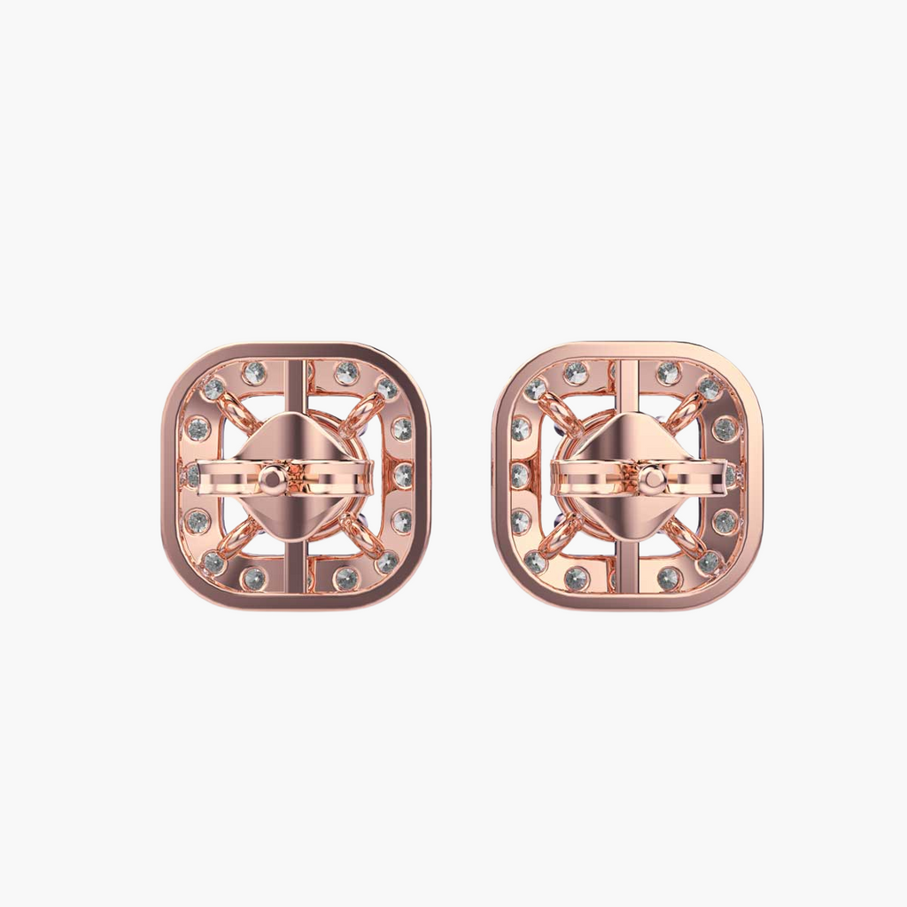 Cushion Glow Solitaire Studs