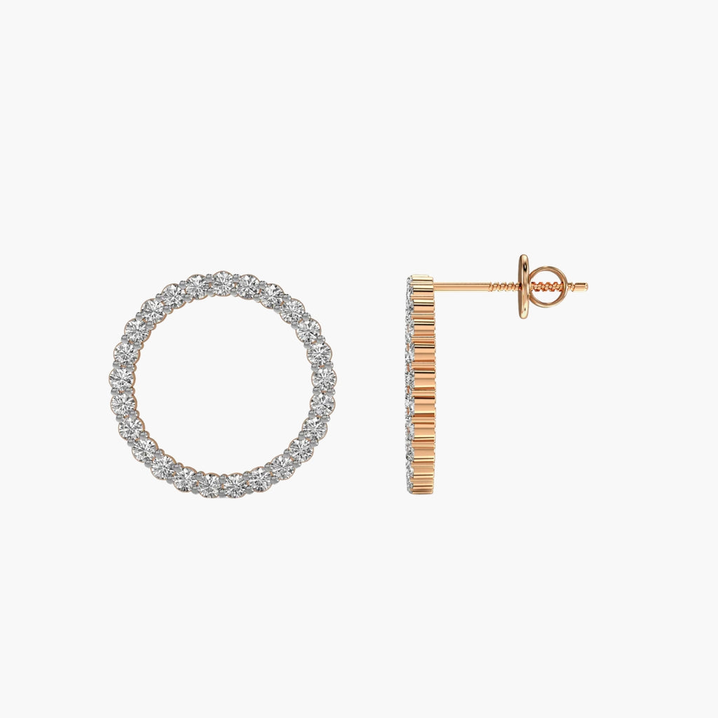 Orbit Hoop Diamond Earrings