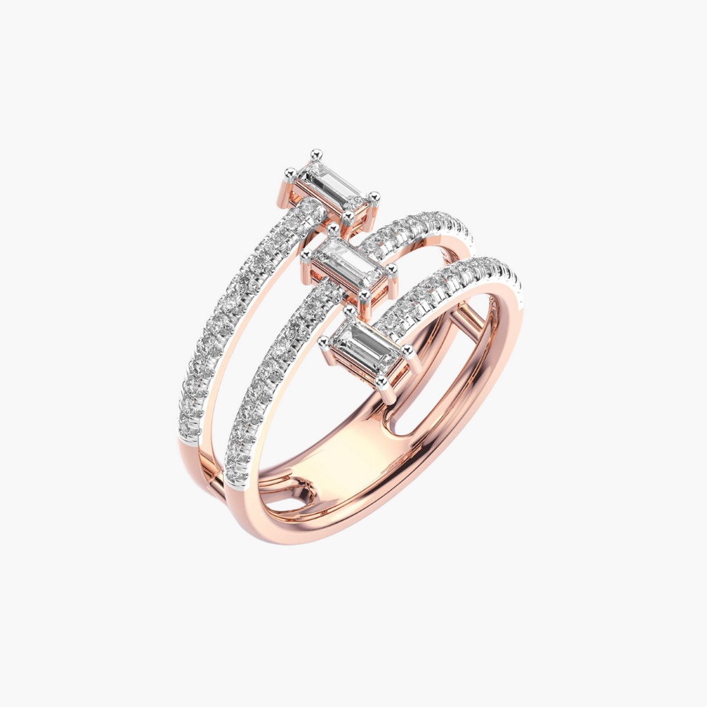 Galaxy Baguette Cocktail Ring