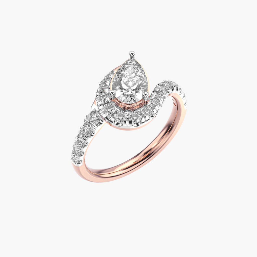 Sunlit Pear 1 ct Solitaire Ring