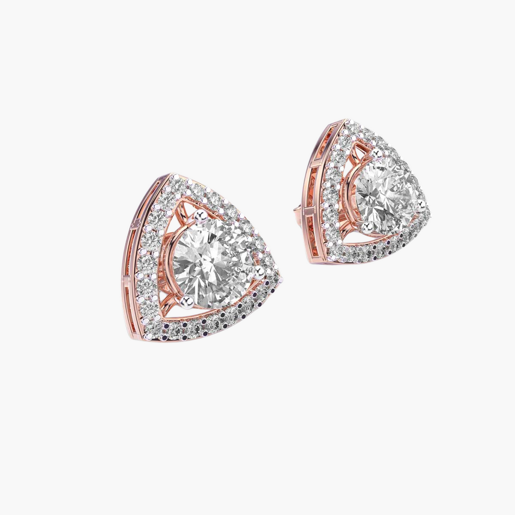 Prism Halo Solitaire Studs