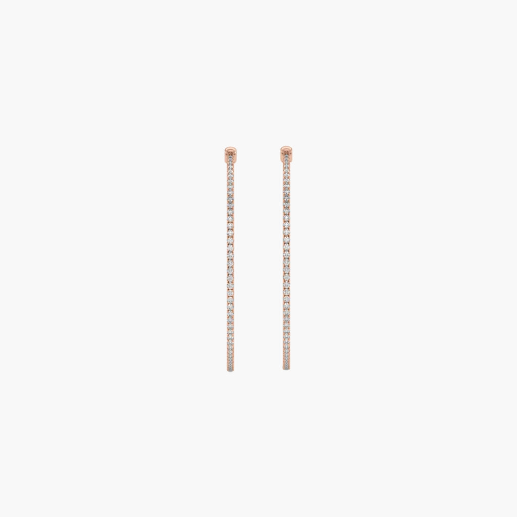 Classic Hoop Diamond Earrings