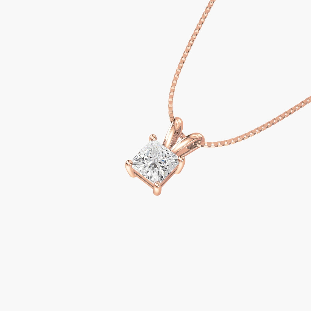 Crowned Princess Solitaire Pendant