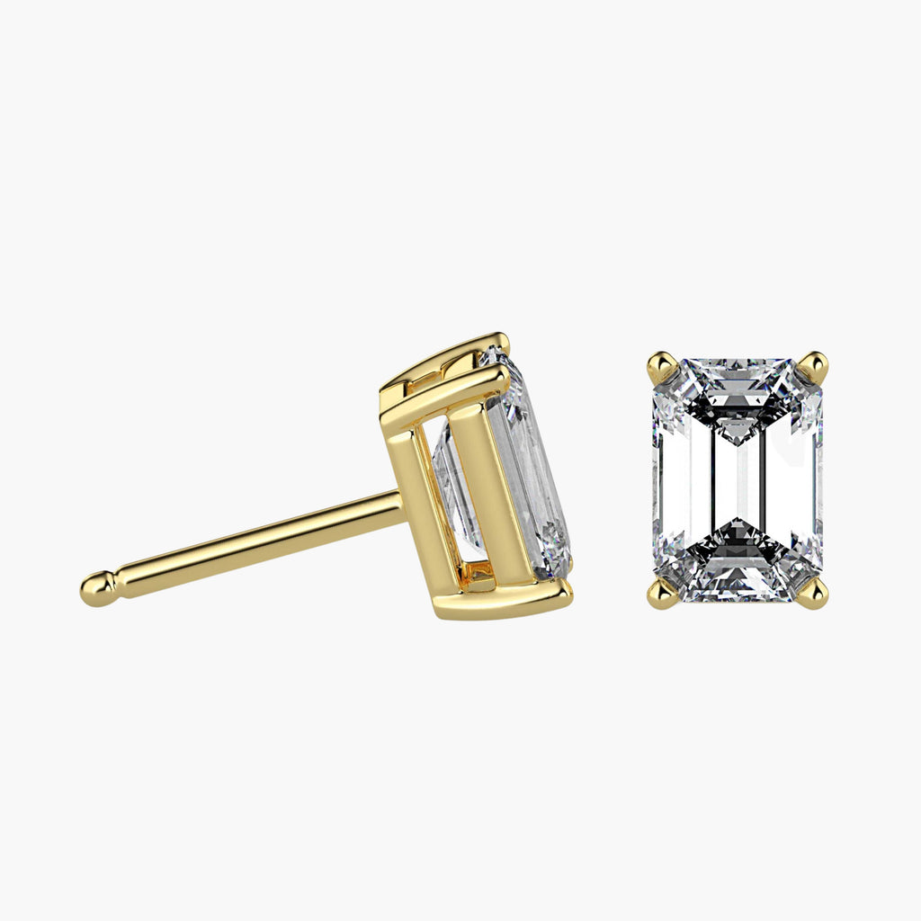 Verdant Emerald Solitaire Studs
