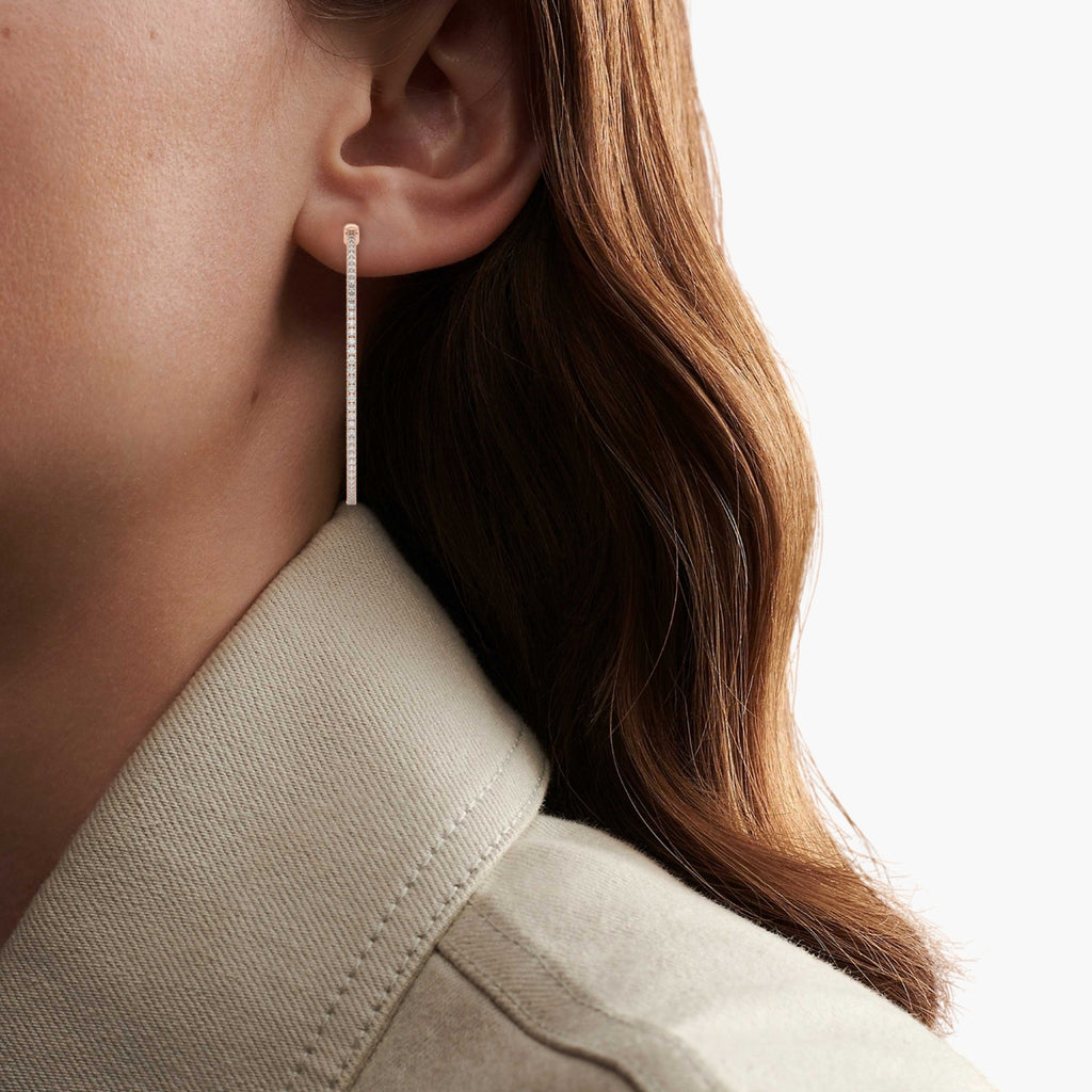 Classic Hoop Diamond Earrings