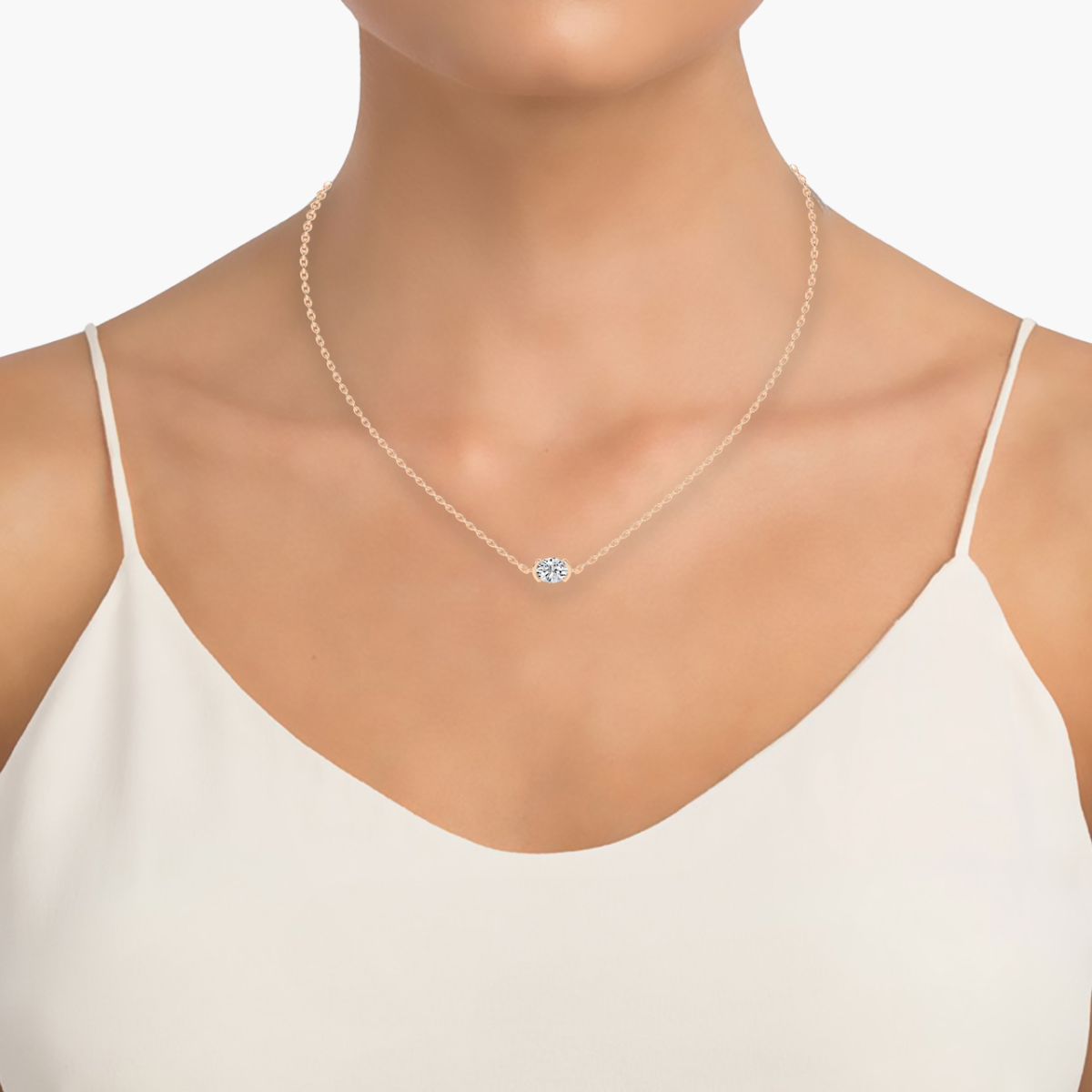 Everline Oval Solitaire Pendant