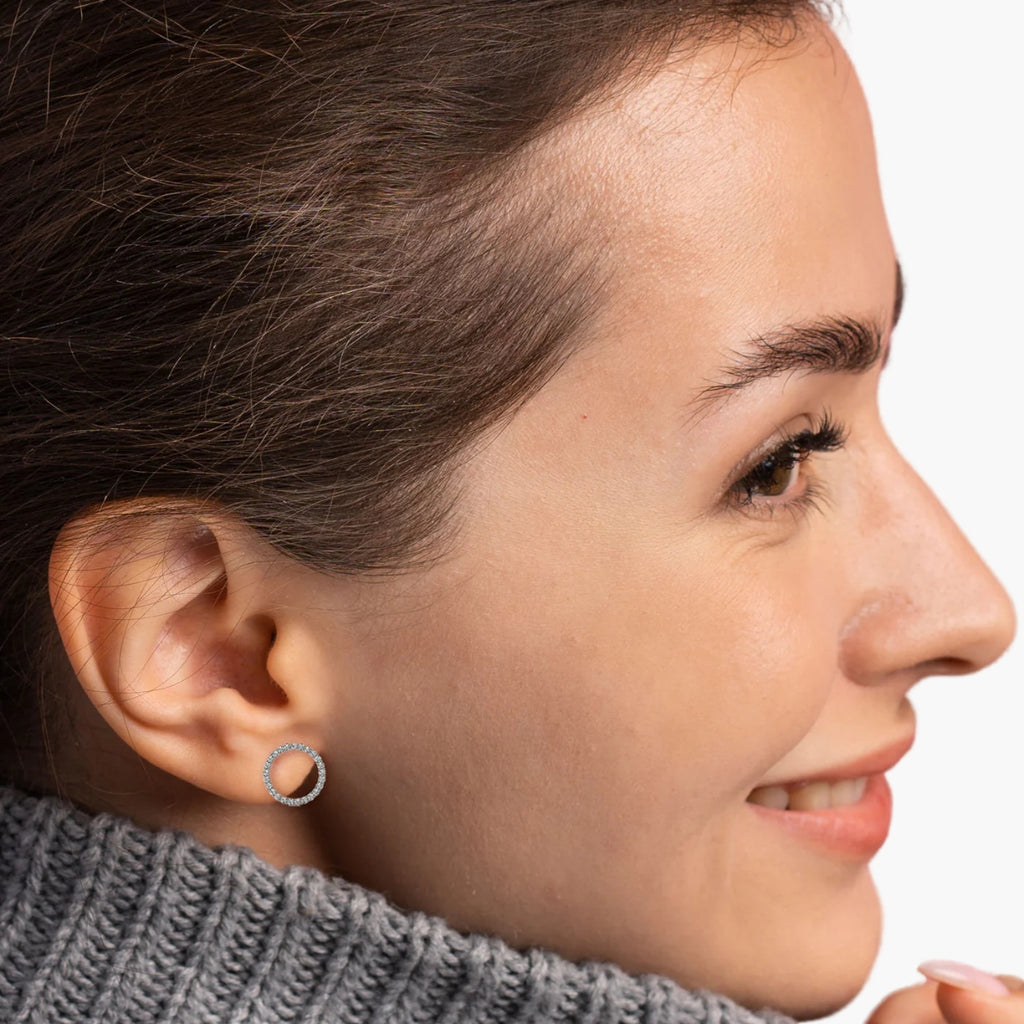 Orbit Hoop Diamond Earrings