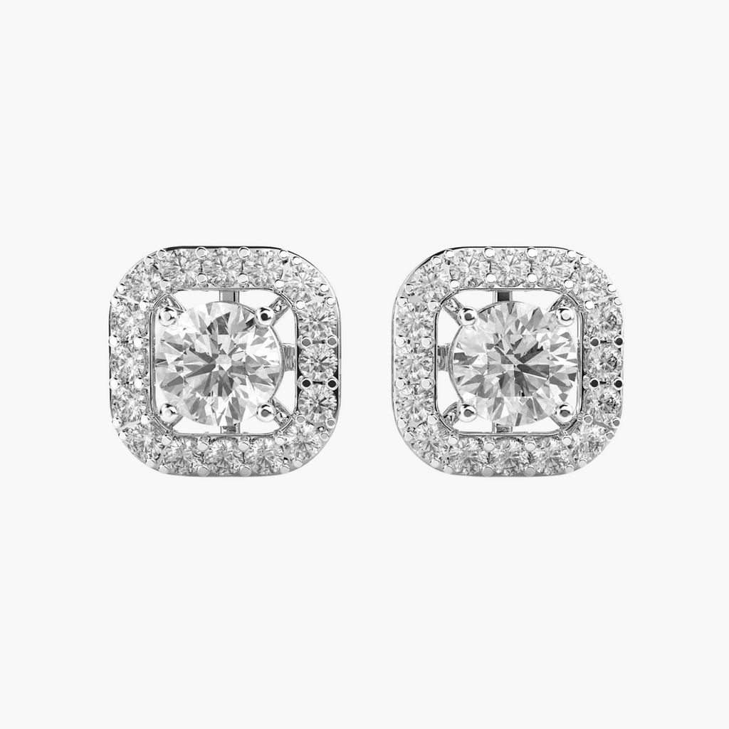 Cushion Glow Solitaire Studs