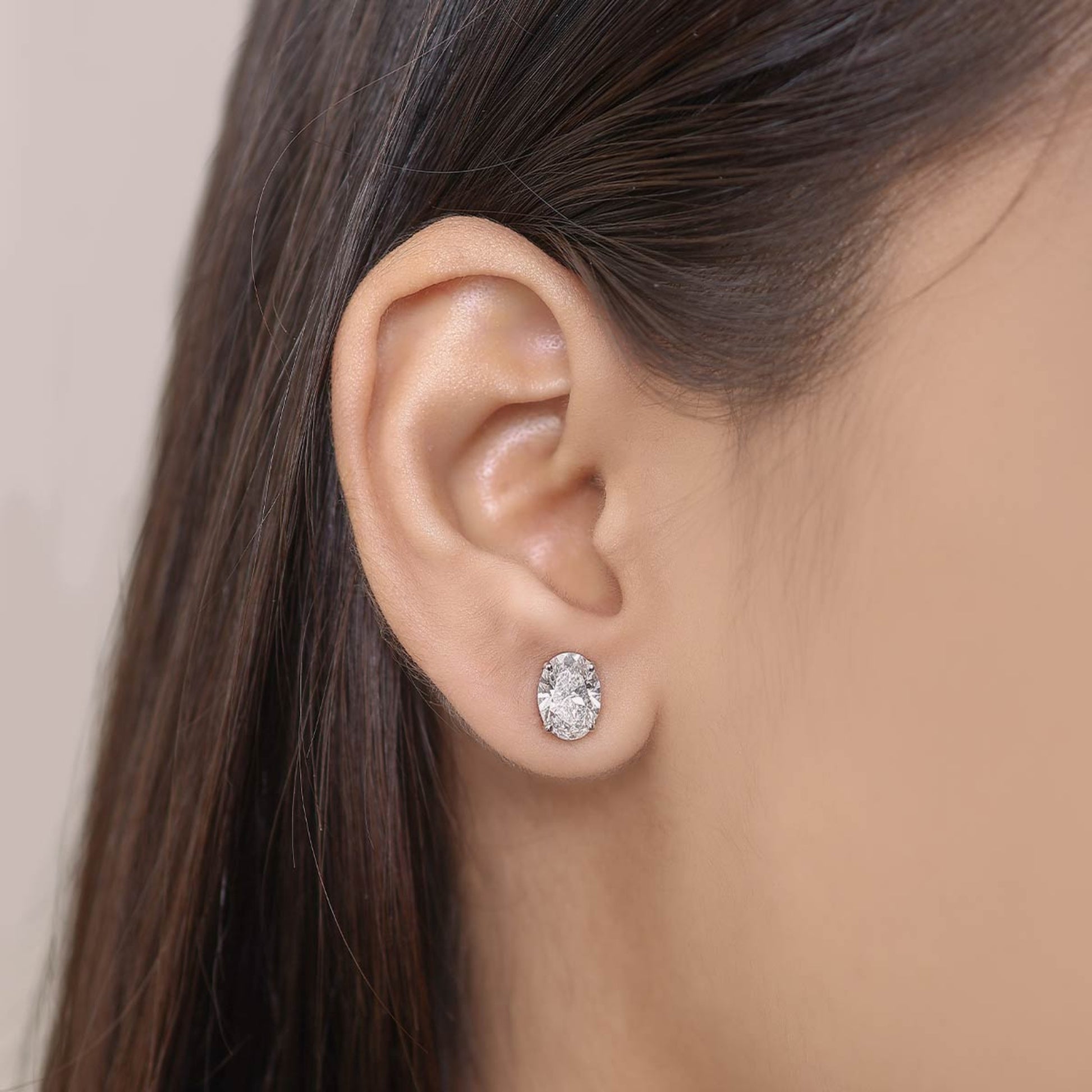 Elegance Oval Solitaire Studs